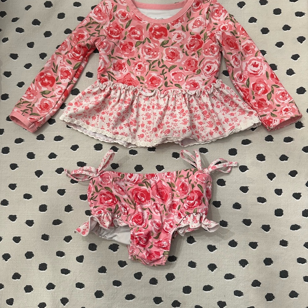 Sweet Honey Covered in Roses Swimsuit 18 months